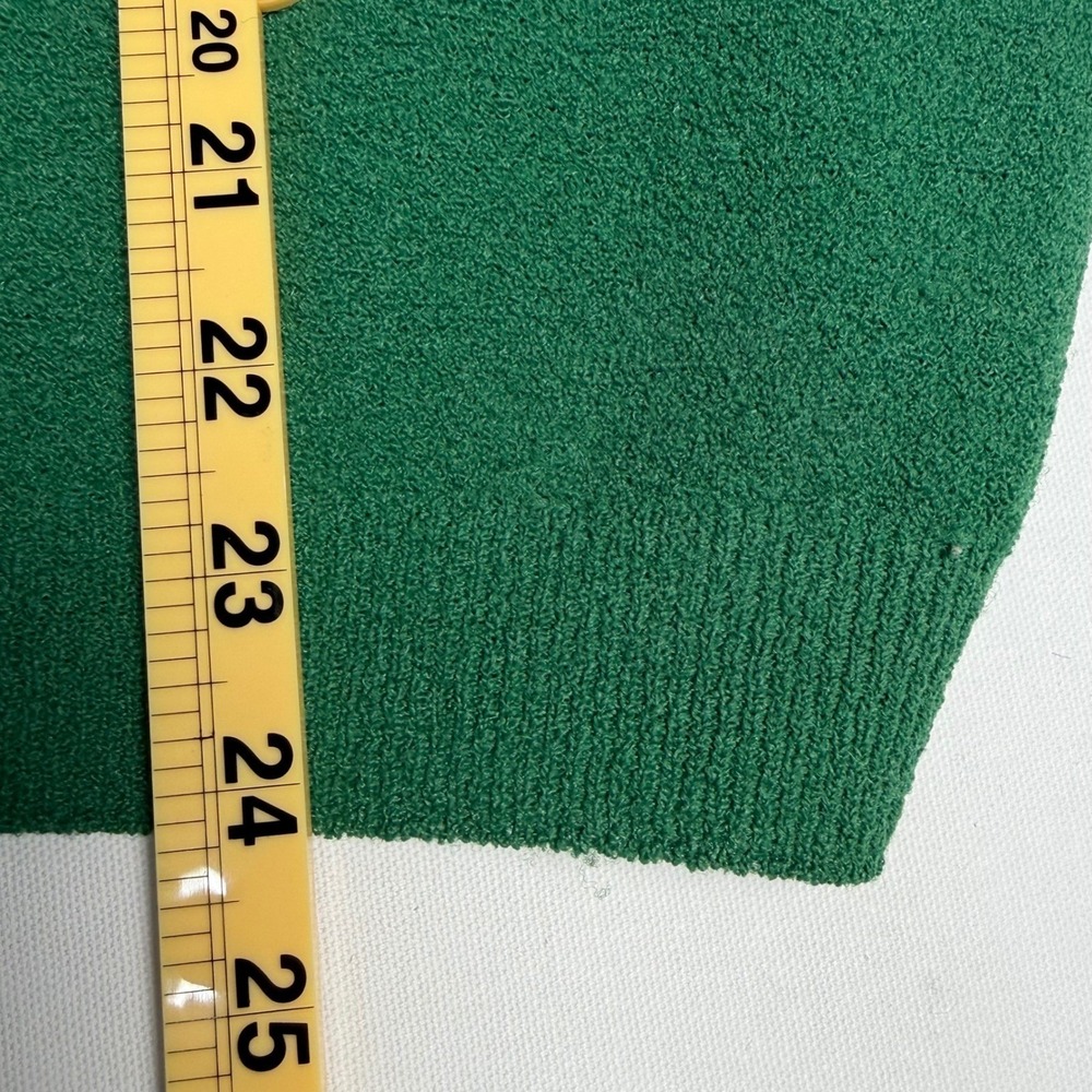 1960's  WPL Kelly Green V-Neck Knit Vintage Exmoor  Sweater Classic Quiet Luxury - Picture 6 of 6